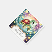 Kleine Unterwasser-Schildkrötendusche Serviette (Ecke)