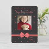 Kleine Valentine-Foto-Karte Feiertagskarte (Stehend Vorderseite)