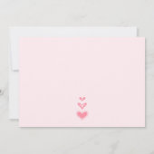 Kleine Valentine Paare Babydusche Einladung (Rückseite)