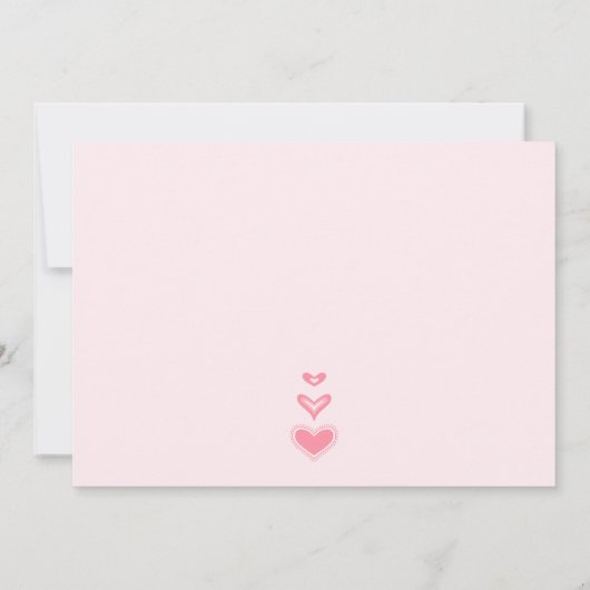 Kleine Valentine Paare Babydusche Einladung (Rückseite)