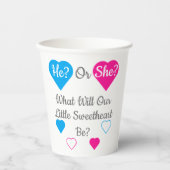 Kleine Valentinstag-Genderdarstellung Pappbecher (Vorderseite)