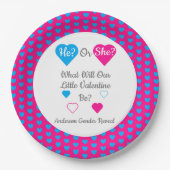 Kleine Valentinstag-Geschlechtsübersicht Pappteller (Vorderseite)