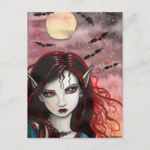 Kleine Vampir-Postkarte von Molly Harrison Postkarte