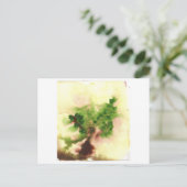 Kleine verschwommene Baumkarte Postkarte (Stehend Vorderseite)