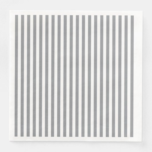 Kleine vertikale graue Streifen Serviette (Vorderseite)