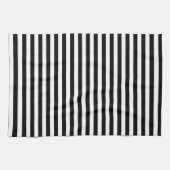 Kleine vertikale schwarze Streifen Geschirrtuch (Horizontal)