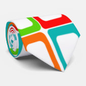 Kleine verzerrte Rechtecke Krawatte (Gerollt)