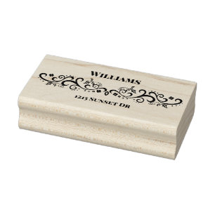 Kleine Verzierte Briefmarke Gummistempel