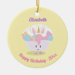 Kleine Verzierung des Einhorn-Kuchen-| Keramik Ornament