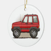 Kleine Vierrad-SUV-Auto-Verzierung Keramik Ornament (Links)