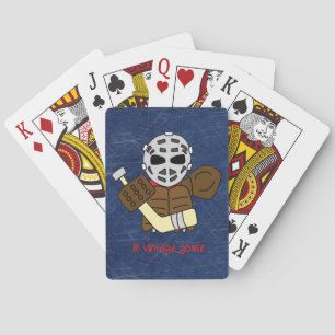 Kleine Vintage-Hockey-Torhüter-Karten Spielkarten