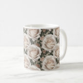 Kleine Vintage Rosen Kaffeetasse (VorderseiteRechts)