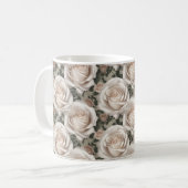 Kleine Vintage Rosen Kaffeetasse (Vorderseite Links)