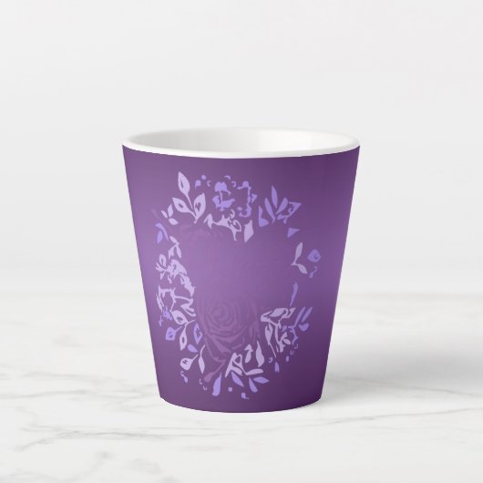 Kleine Violett-Rose Latte Tasse (Vorderseite)