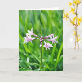 Kleine violette Blumen - Kunstautenkarte Karte (Gelbe Blume)