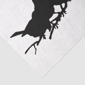 Kleine Vögel auf der zweispurigen schwarzen Silhou Seidenpapier (Ausschnitt)