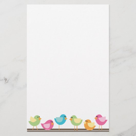 Kleine Vögel Briefpapier (Vorderseite)