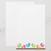 Kleine Vögel Briefpapier (Vorne/Hinten)