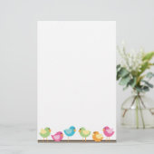 Kleine Vögel Briefpapier (Stehend Vorderseite)