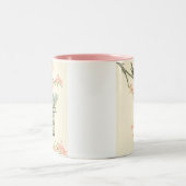 Kleine Vögel, die auf einem Zweig und auf einem Vo Zweifarbige Tasse (Mittel)