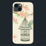 Kleine Vögel gehockt auf einer Niederlassung und iPhone 13 Hülle<br><div class="desc">Nancy Slocums haben viele Vögel im Laufe der Jahre gemalt. Dieses Bild schildert zwei kleine blaue und gelbe Vögel,  die auf einer Niederlassung gehockt werden,  die indem rosa Blumen und das Schauen neugierig über einen Birdcage umgeben wird. Erhalten Sie dieses coole Vogel-themenorientierte Kunststück auf Ihrem Zazzle Produkt heute.</div>