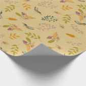 Kleine Vögel im Frühling Geschenkpapier (Ecke)