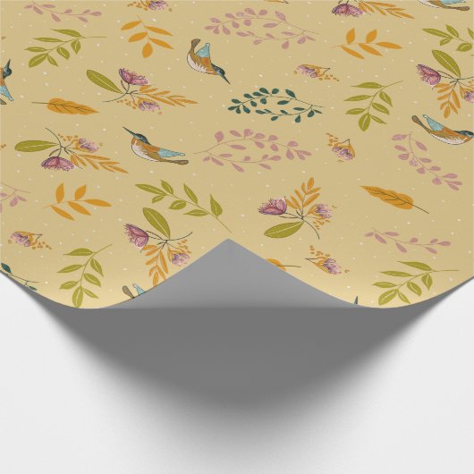 Kleine Vögel im Frühling Geschenkpapier (Ecke)