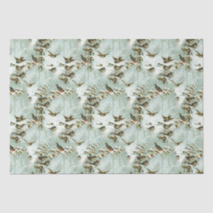 Kleine Vögel im Schnee Seidenpapier