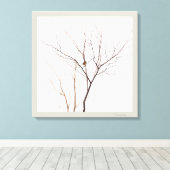 Kleine Vögel in Baumzweigen Minimalistische Natur Leinwanddruck (Insitu (Holzboden))