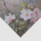 Kleine Vögel mit blühenden Blume Seidenpapier (Detail)