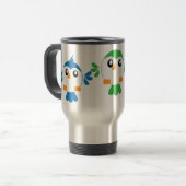 Kleine Vögel Reisebecher (Vorderseite Links)