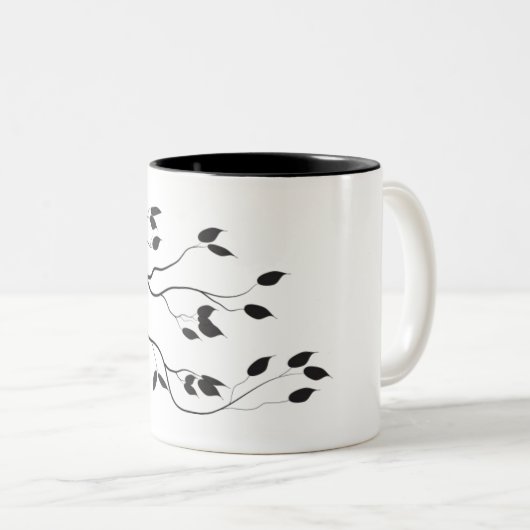 Kleine Vogel-Tasse Zweifarbige Tasse (VorderseiteRechts)