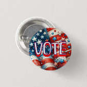 Kleine Votum in Rot, Weiß und Blau Button (Vorne & Hinten)