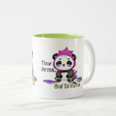 Kleine Waffen, große Träume. Zweifarbige Tasse (VorderseiteRechts)