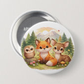 Kleine Wald Freunde: Ein gemütliches Abenteuer mit Button (Vorne & Hinten)