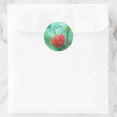 Kleine Walderdbeere Runder Aufkleber (Tasche)