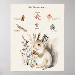 Kleine Waldschätze Poster