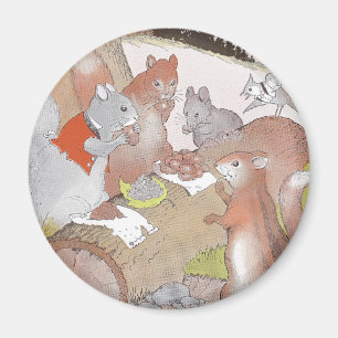 Kleine Waldtiere teilen ein Fest Magnet