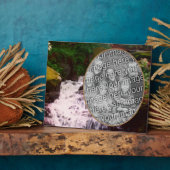 Kleine Waldwasserfallmalerei Hinzufügen eines Foto Fotoplatte (Seite)