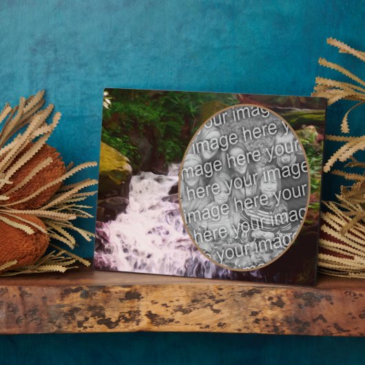 Kleine Waldwasserfallmalerei Hinzufügen eines Foto Fotoplatte (Seite)