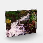 Kleine Waldwasserfallmalerei hinzufügen Fotoblock (Links)