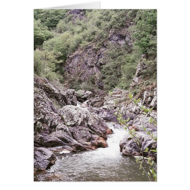 Kleine Wasserfall-Naturkarte (Vorne)
