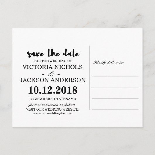 Kleine Wasserfarbe Wildwiese Save the Date Ankündigungspostkarte (Rückseite)