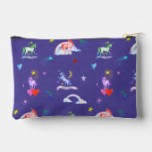 Kleine Wasserfarben-Unicorn Zubehörtasche (Rückseite)