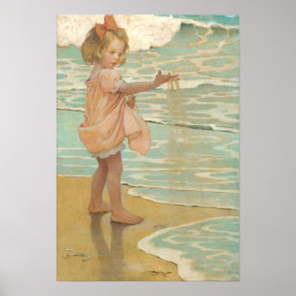 Kleine Wassertropfen von Jessie Wilcox-Smith Poster