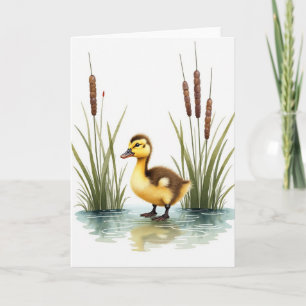 Kleine Wasservogel-Kunstkarte Karte