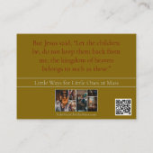 Kleine Wege für Kleine auf der Mass HOLY CARD Begleitkarte (Rückseite)