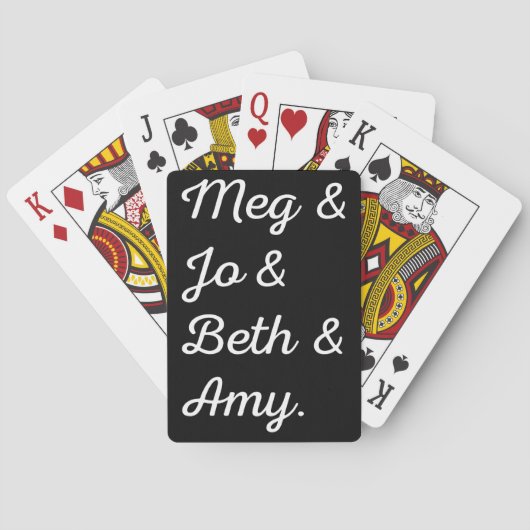 Kleine weibliche Zeichen II Spielkarten (Rückseite)