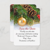 Kleine Weihnachtsbälle Save the Date (Vorne/Hinten)