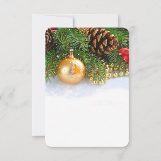 Kleine Weihnachtsbälle Save the Date (Rückseite)